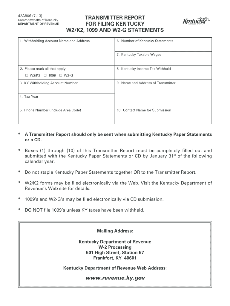  Ky Transmitter Instructions Form 2018