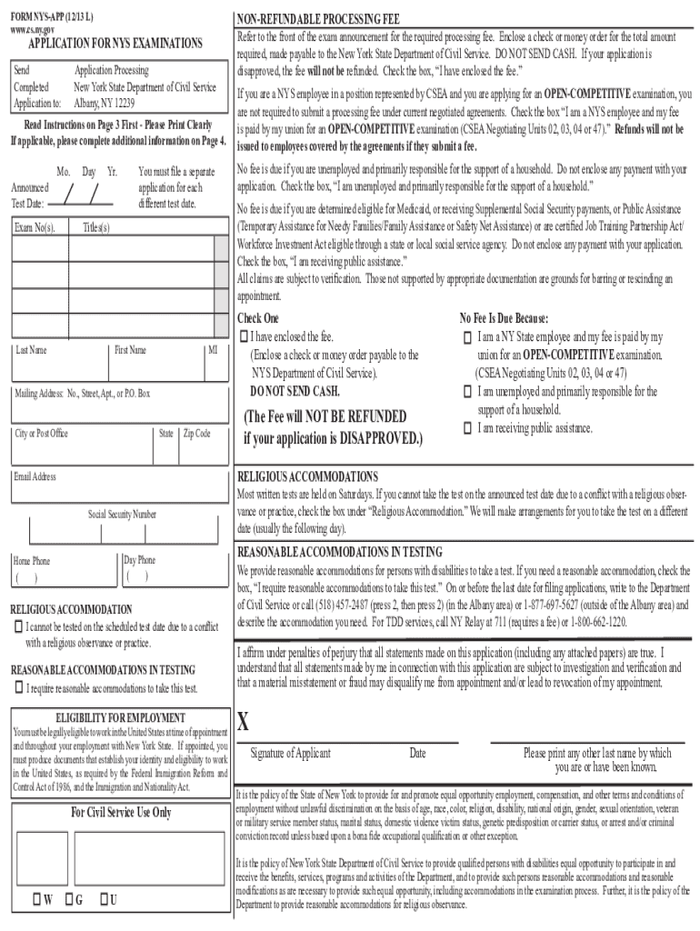  Nys App Form 2013-2024