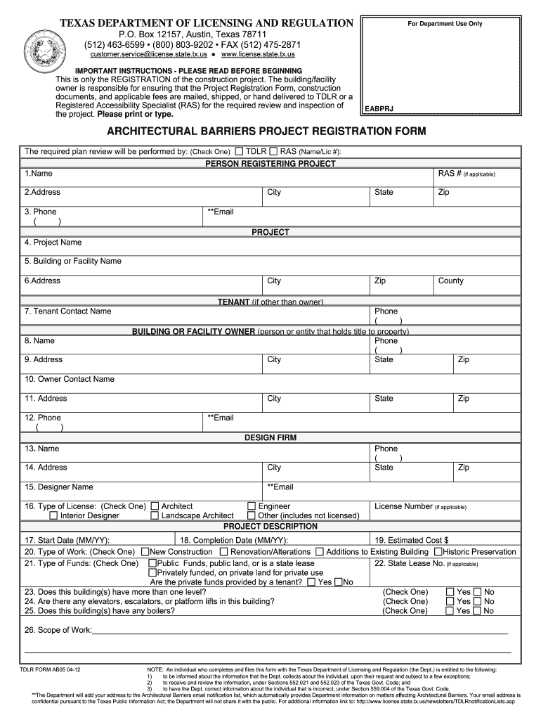 Tdlr Fillable Form