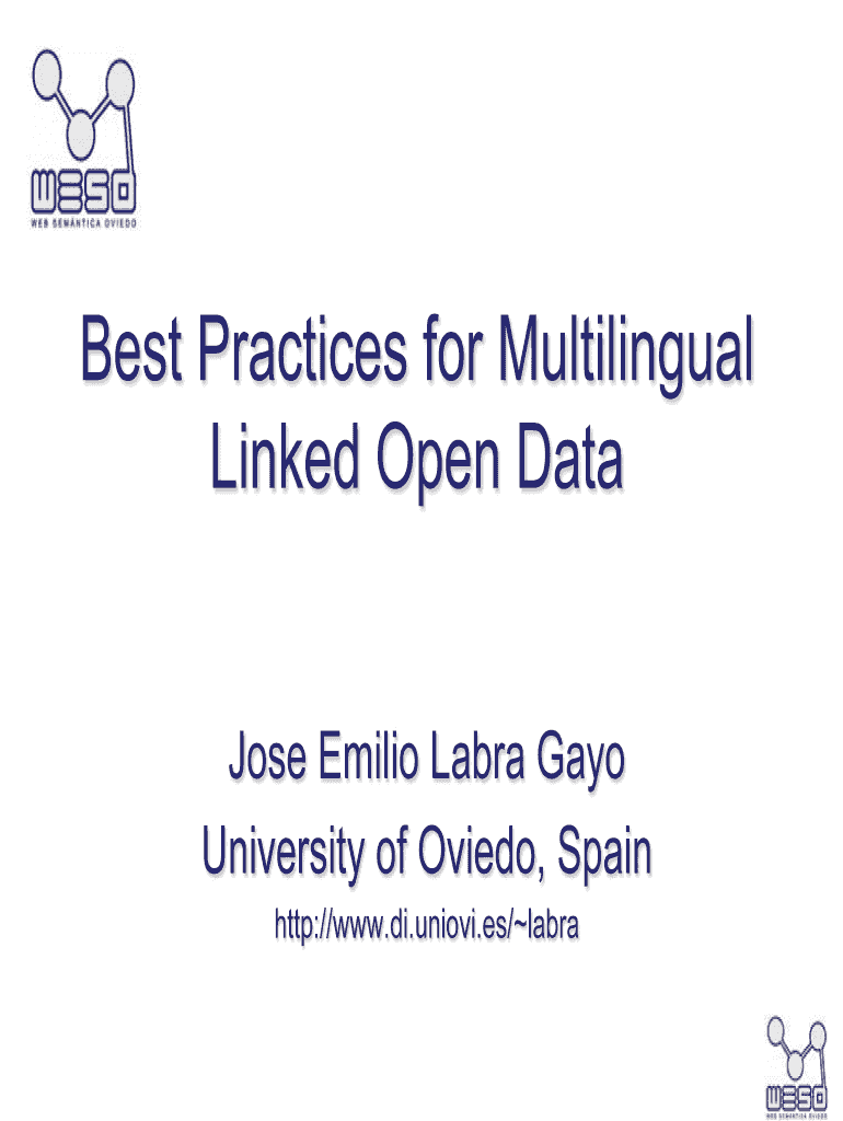 Best Practices for Multilingual  Form