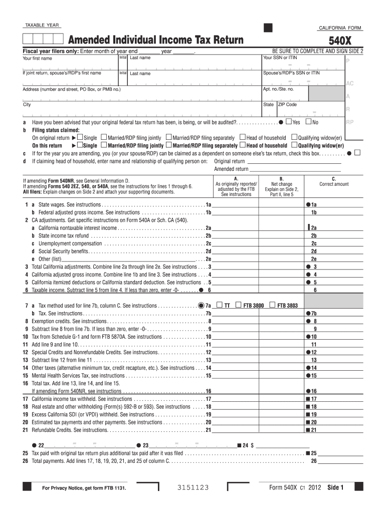 Get and Sign Ca 540x Form 2016-2022