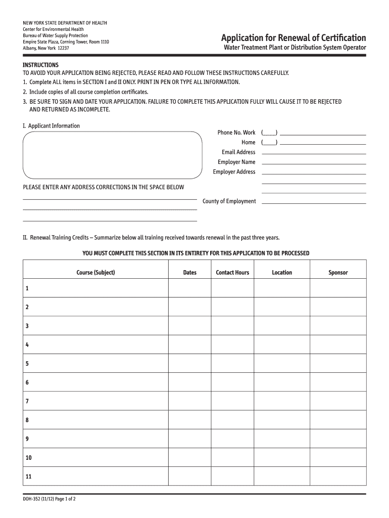  Doh Renewal Form 2012-2024