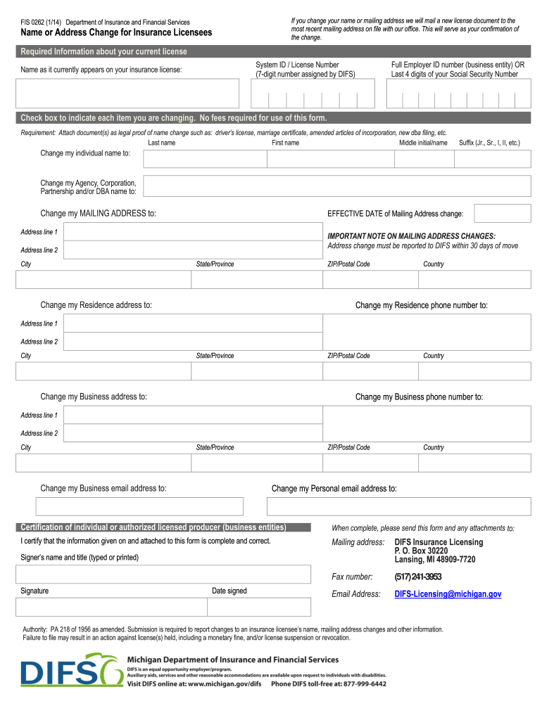 Get and Sign Difs Form Mi 2014-2022
