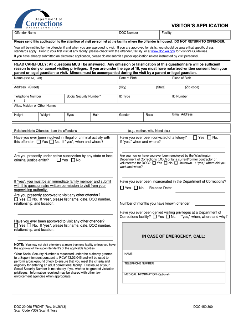 Get and Sign Wa DOC 2013-2022 Form
