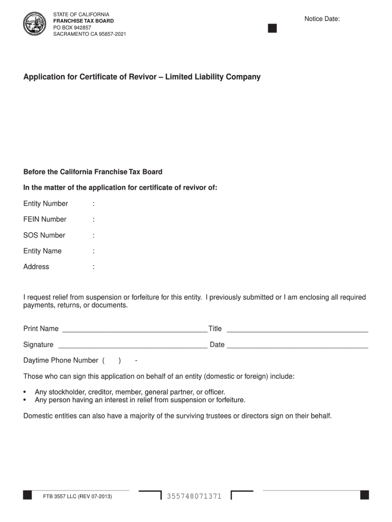  3557 Llc Form 2013