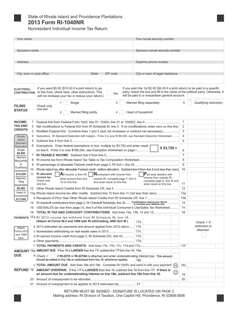  Rhode Island Form 2019