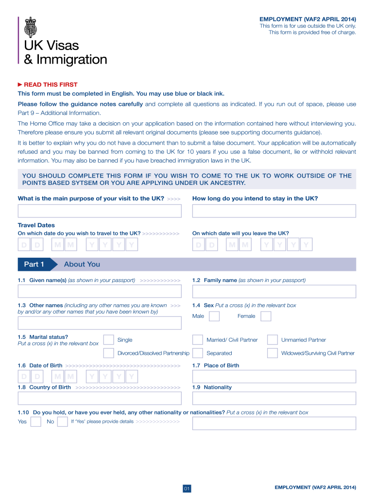 uk family visit visa application form