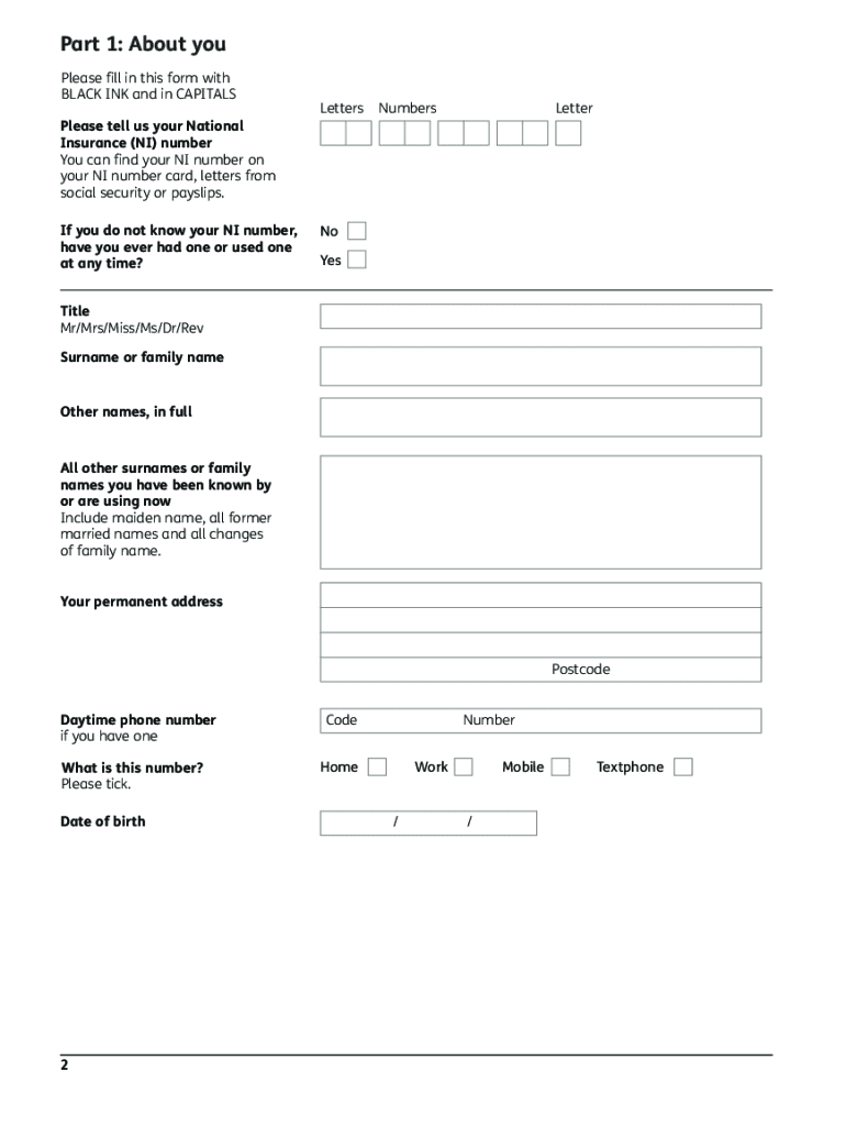  State Pension Claim Form Online 2014-2024