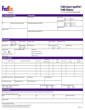  Fedex Export Agentfile 2013-2024