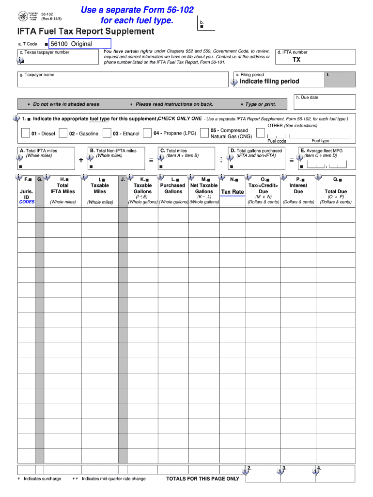  Ifta Texas Form 2019