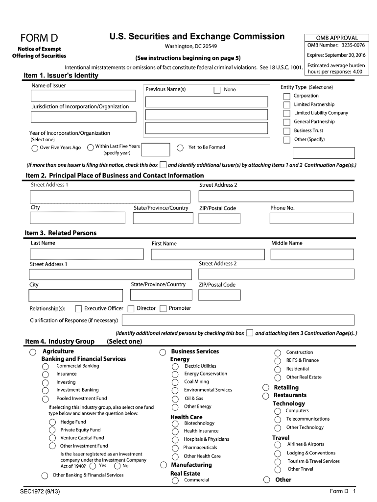 Get and Sign Form D 2013-2022