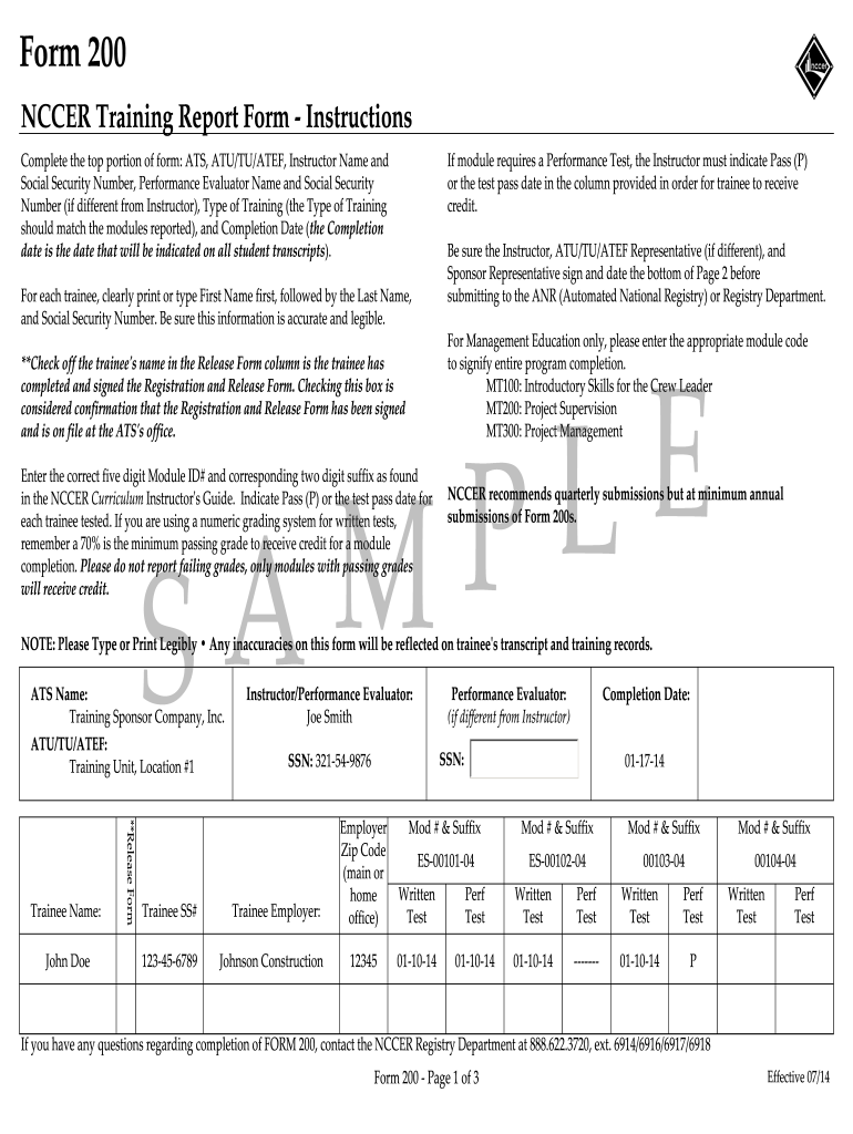  Form 200 2014-2024