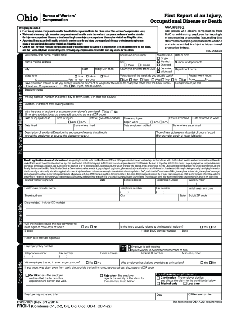 Ohio Bwc Report 20142024 Form Fill Out and Sign Printable PDF