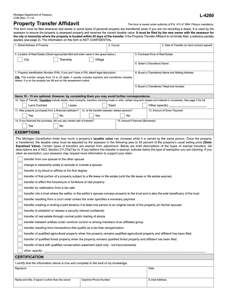  Form L 4260 2013