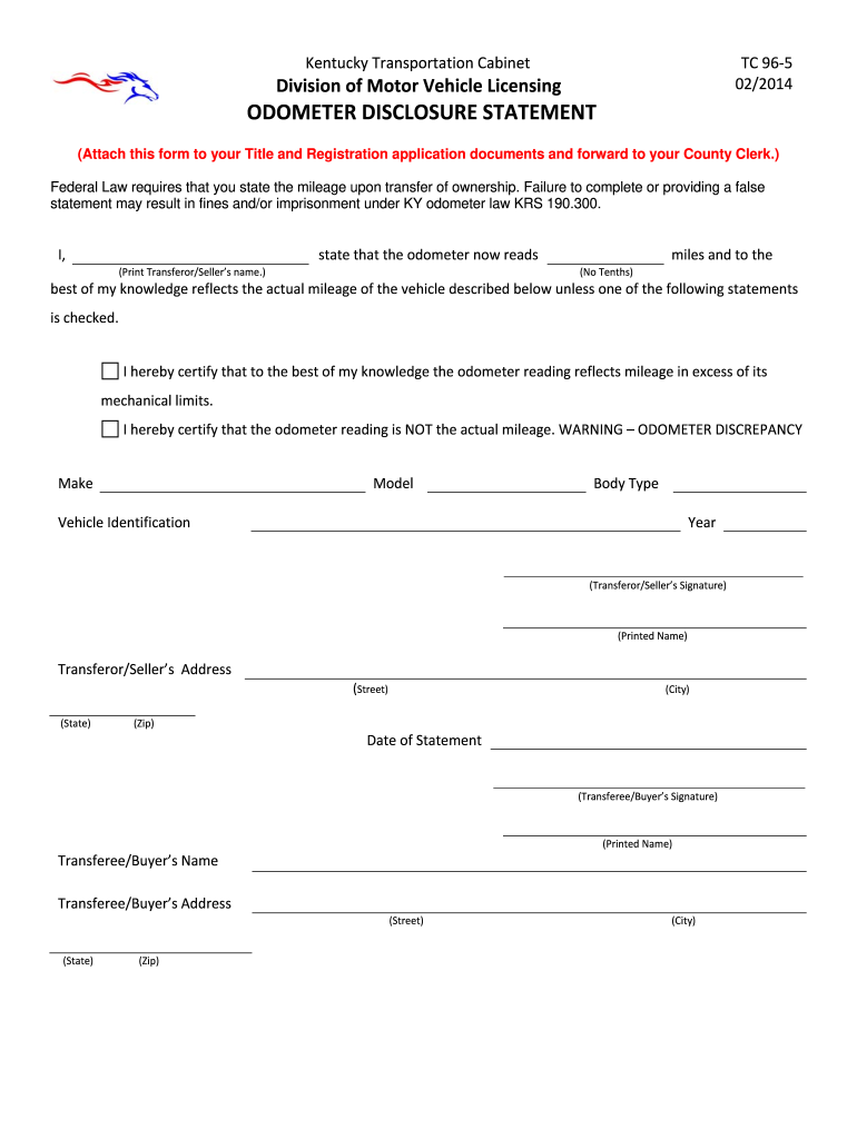  Tc 96 204 Ky Form 2014