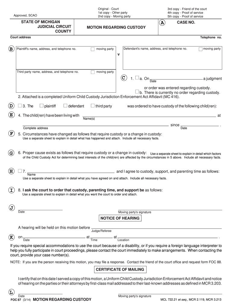  Form Foc 87 2014-2024