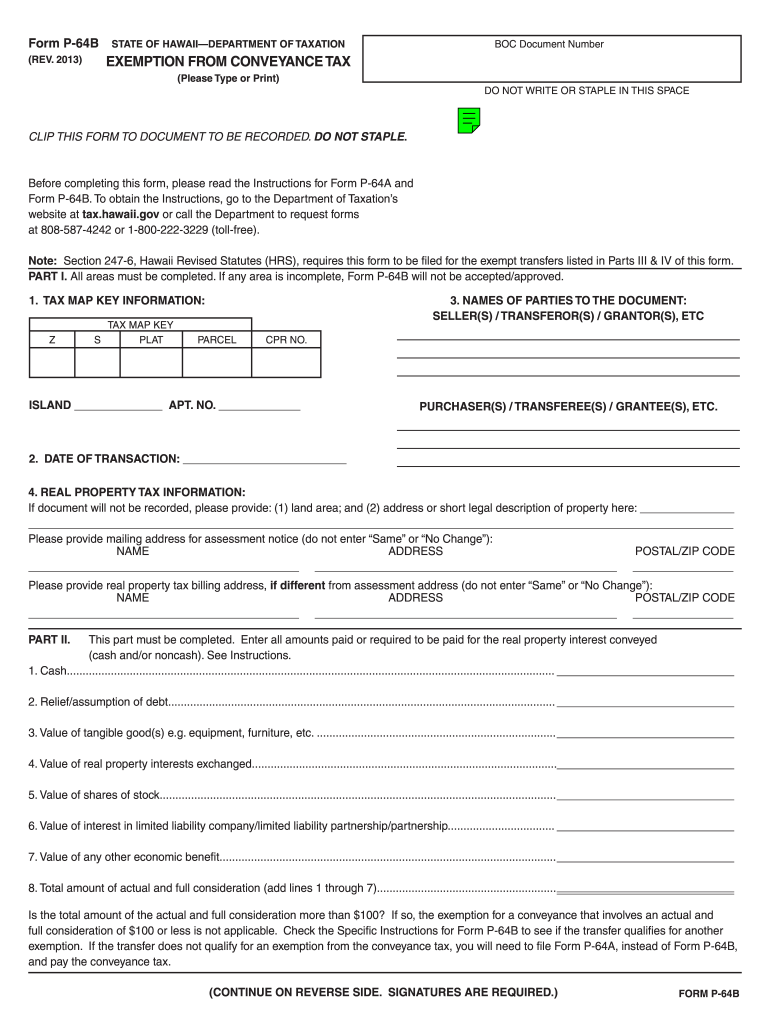  Form P 64b Instructions 2019