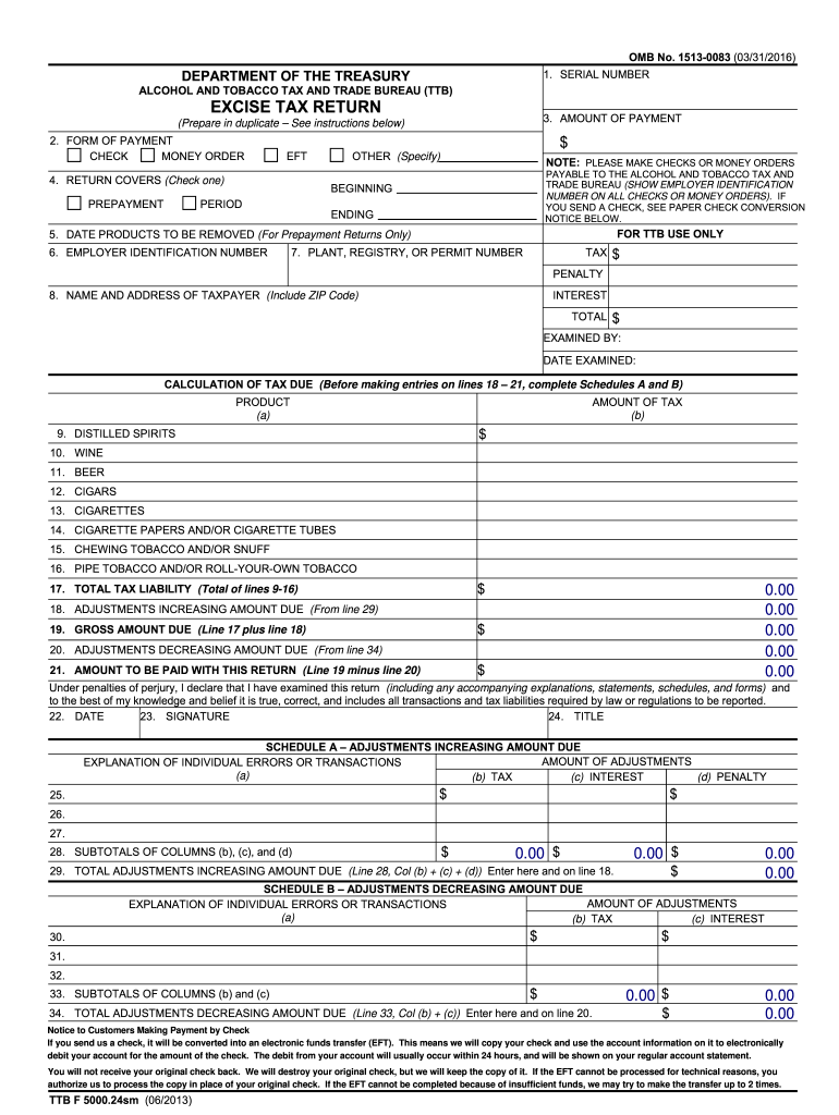  Form Excise Tax 2013