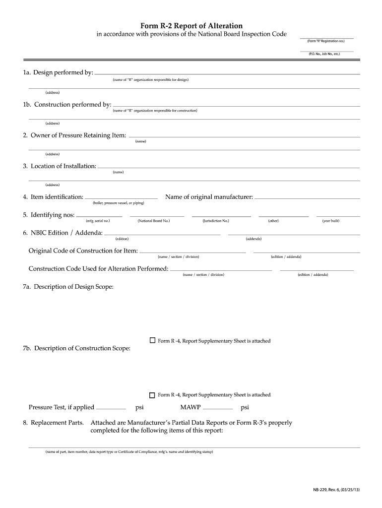  Bureau of Workers Comp Form R2 2013-2024