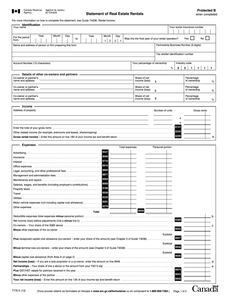  T776 Form 2013