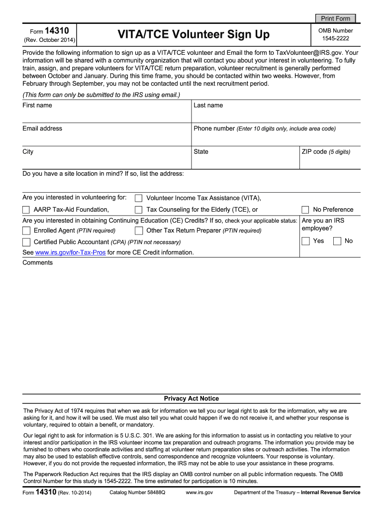  Vita Tax  Form 2014