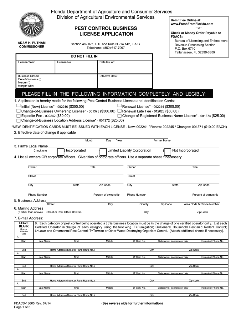  Dacs 13605  Form 2014