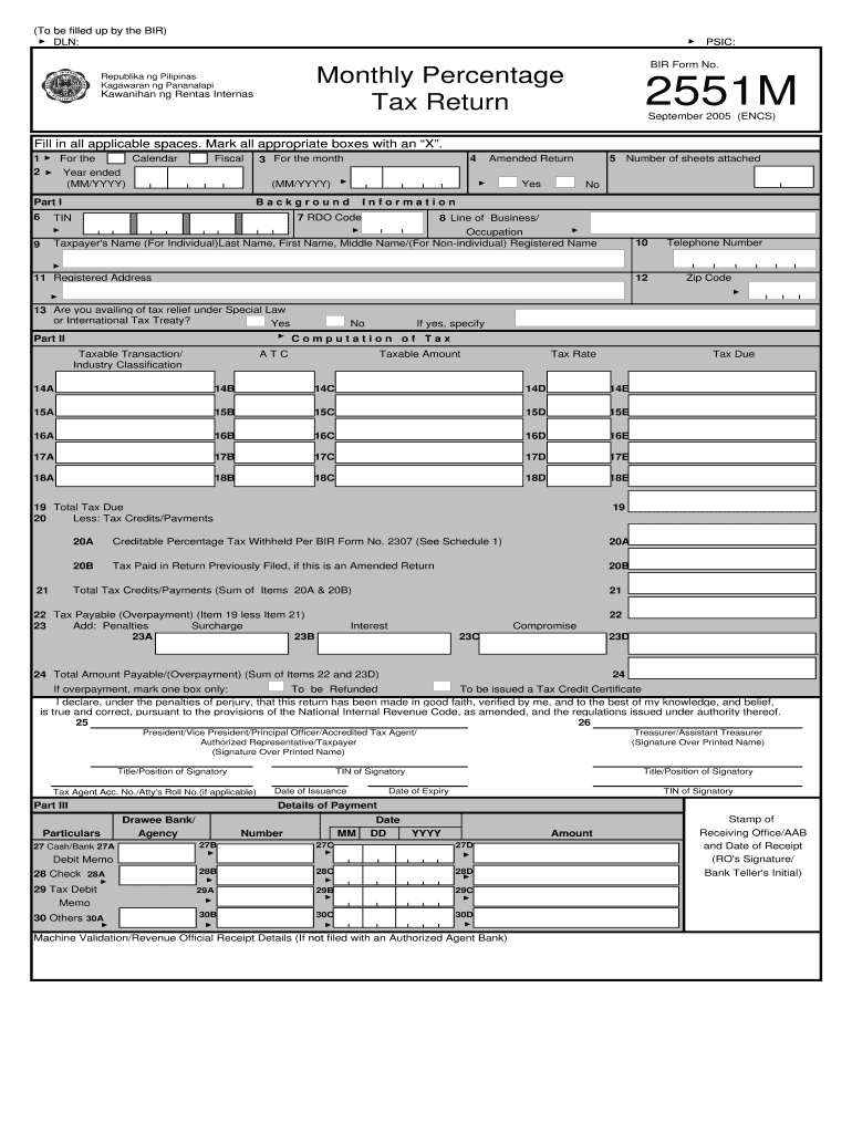  Bir Form 2551q 2005-2024