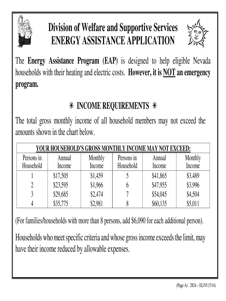  Energy Assistance Application 2014