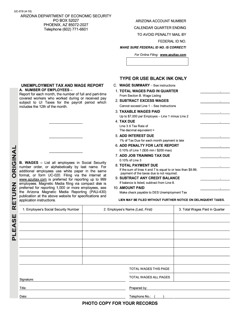  Uc 018 Form 2019