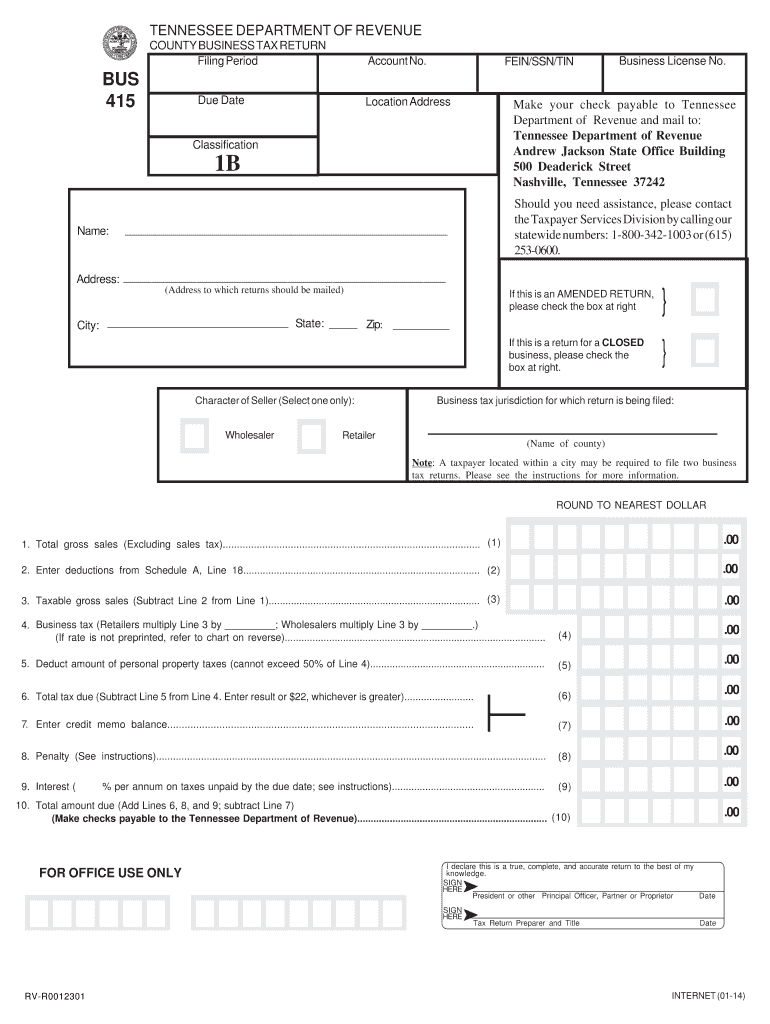  Bus 415 Tn Form 2014