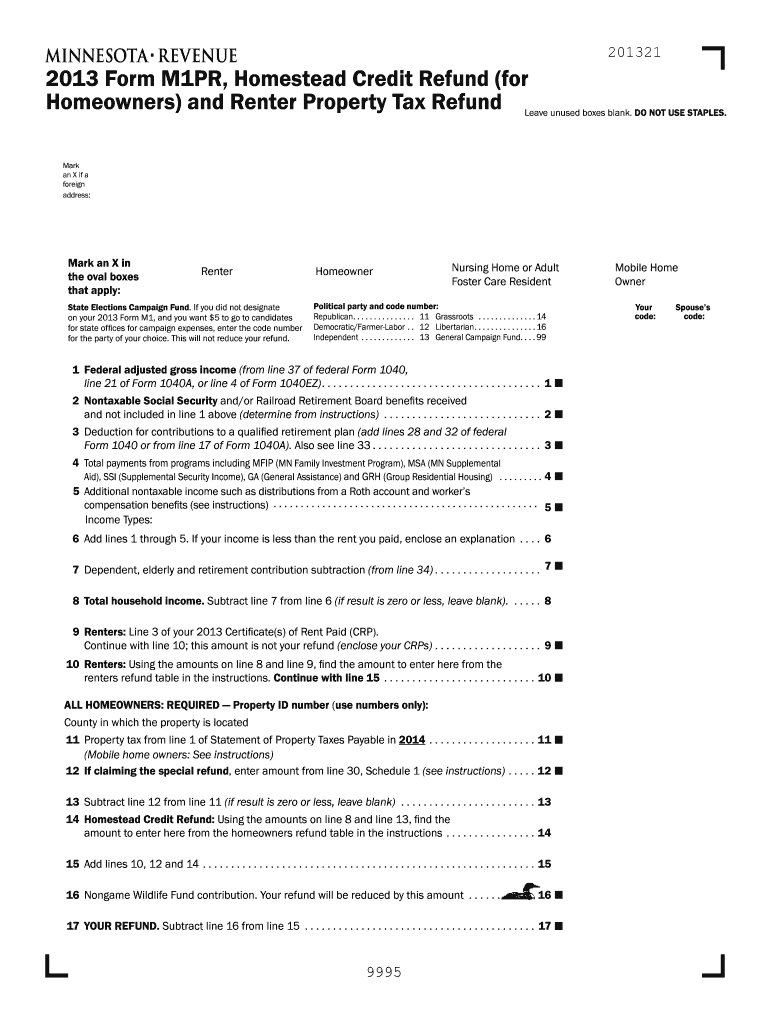  Refund Property Tax Form 2019