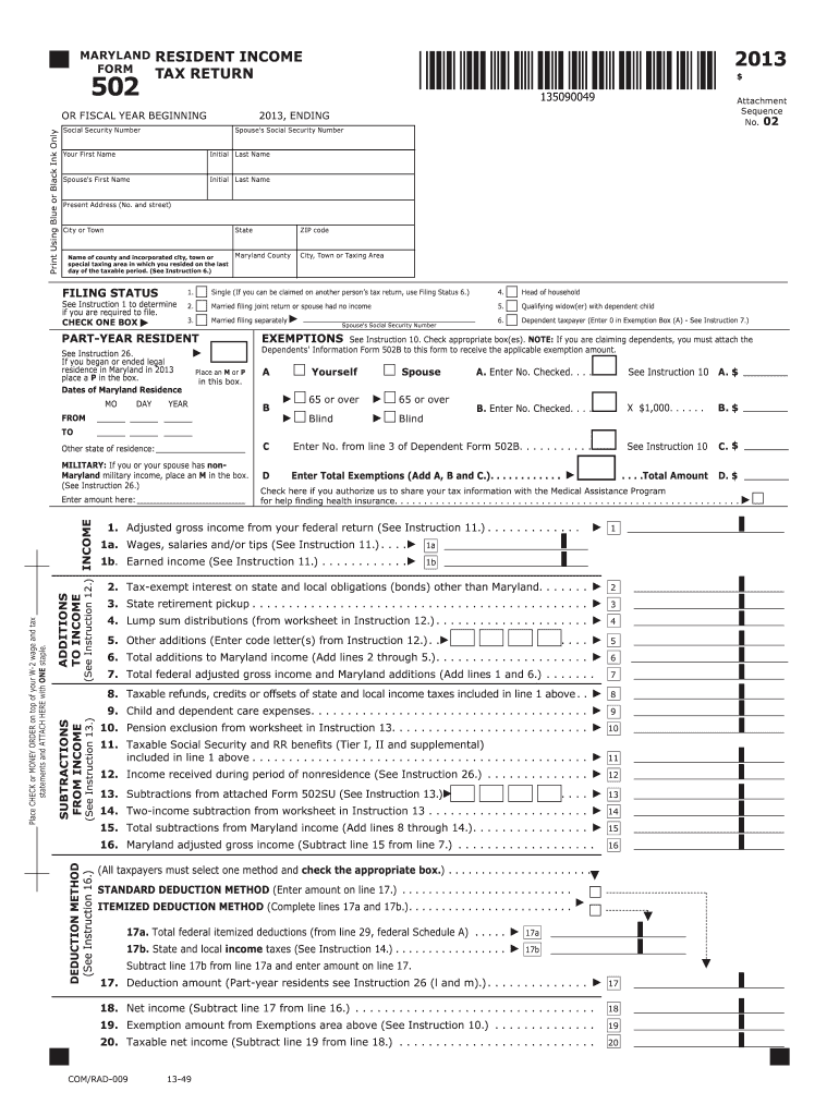  502 Form 2019