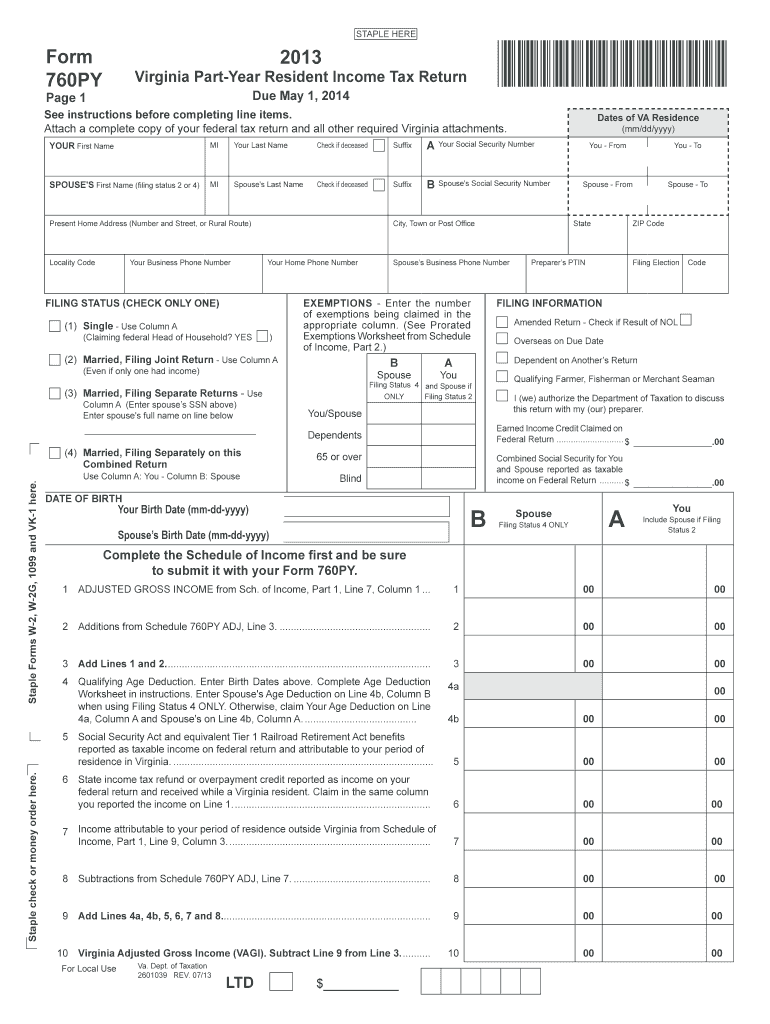  Virginia Form 2019