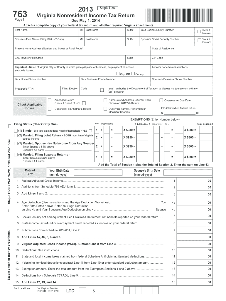  763 Form 2013