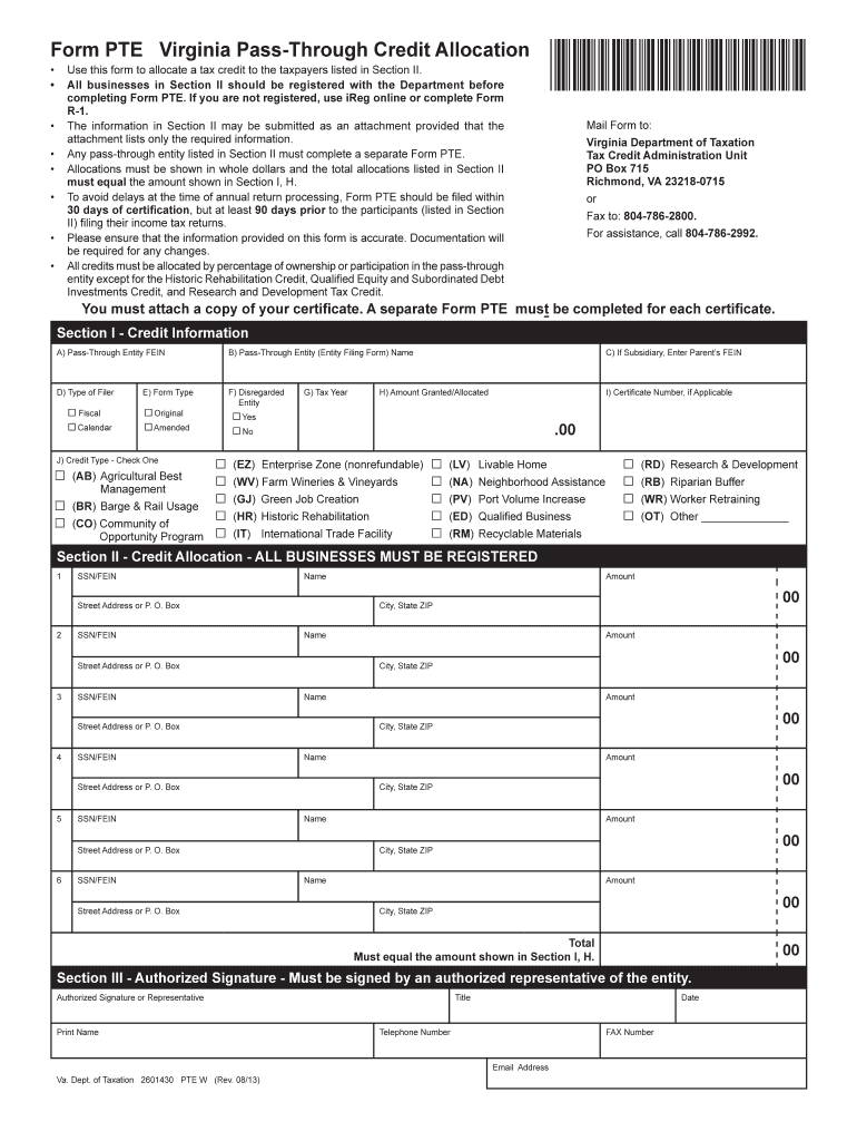  Va Pte  Form 2013