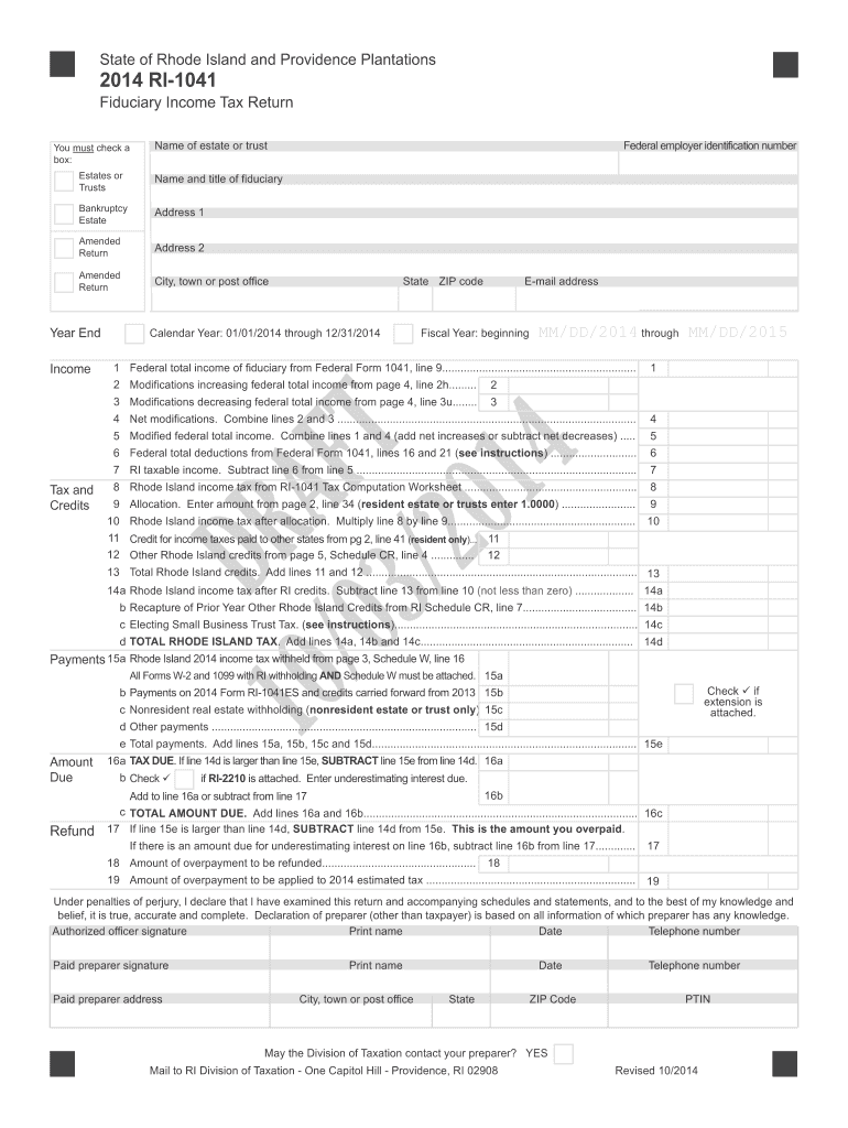  Form Ri 1041 2014