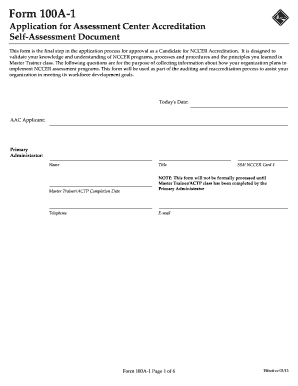  Nccer Aac Self Assessment Forms 2013-2024