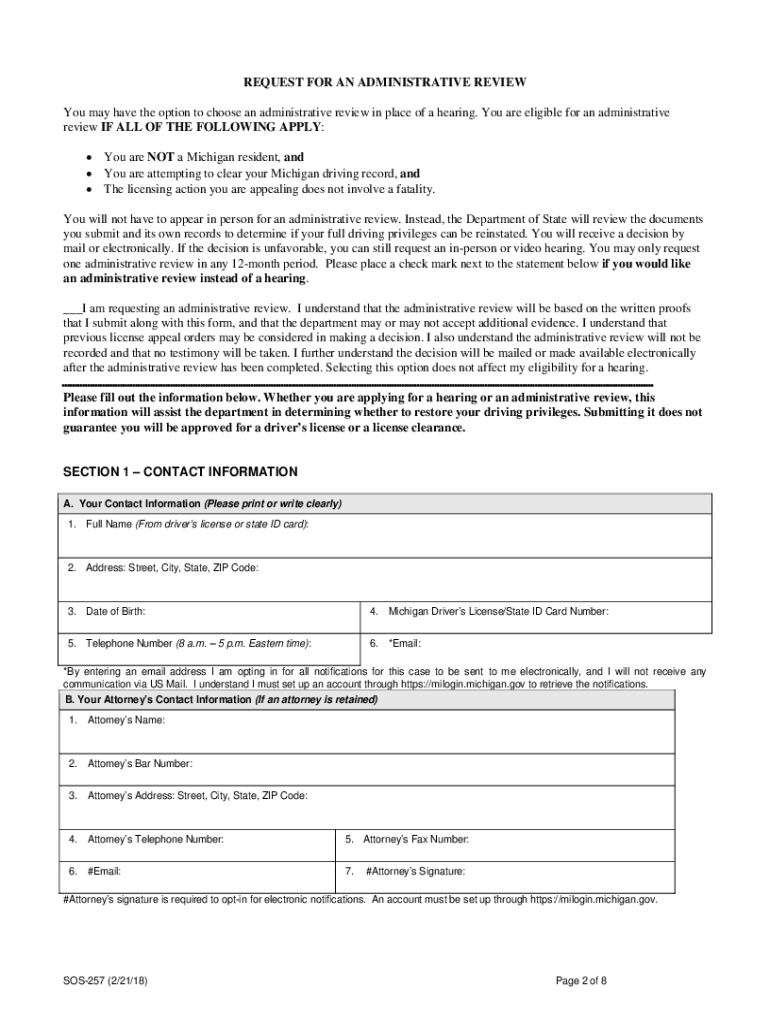  Sos 257 Form 2014