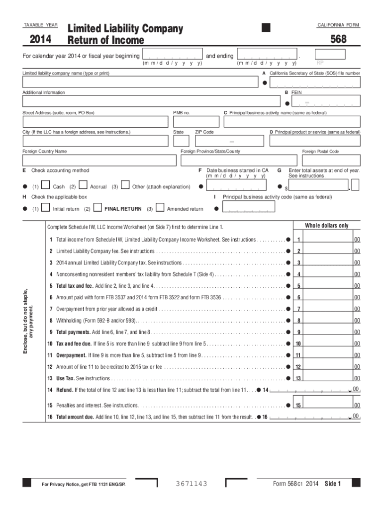  568 Booklet Form 2018