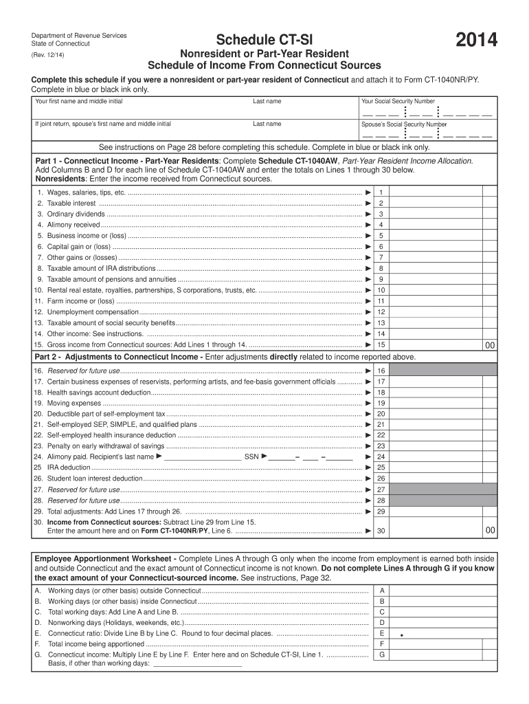  Connecticut Si Form 2019