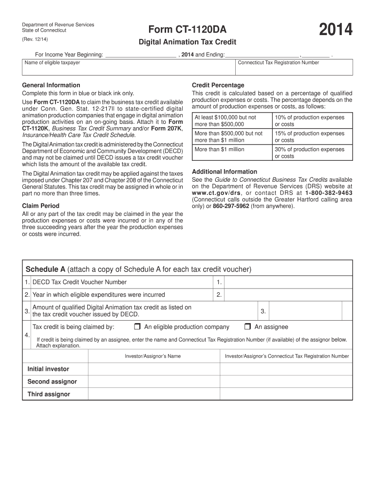  Ct 1120 Da Form 2014