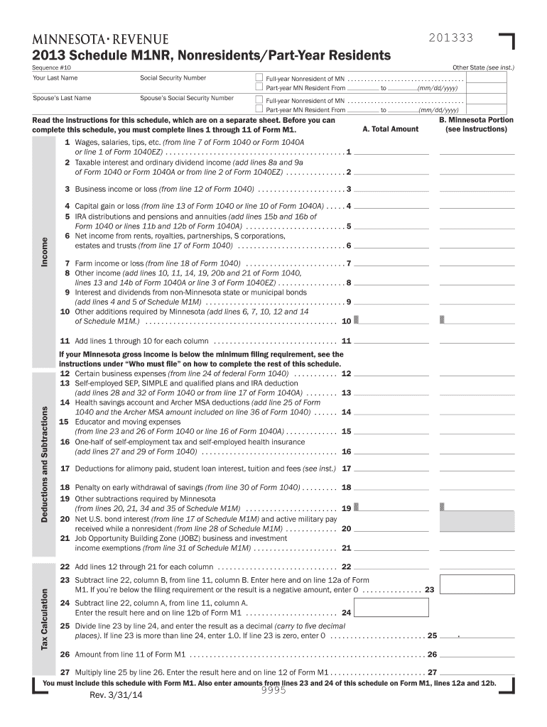 Get and Sign Minnesota M1nr Form 2020