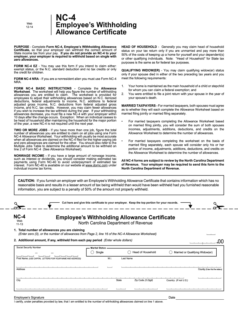  Nc Form 2019