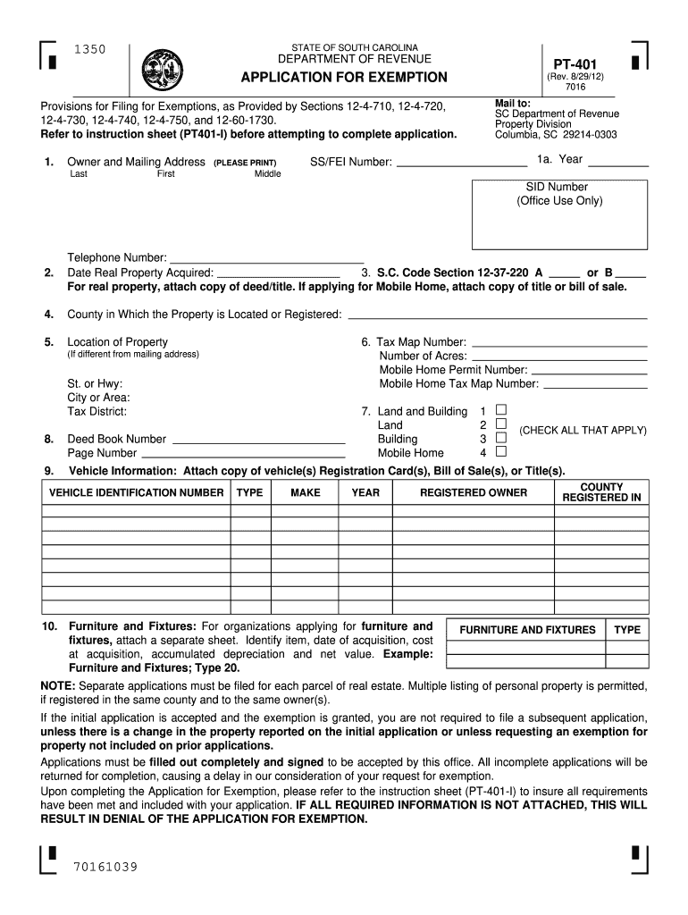  Form Pt 401 2012-2024