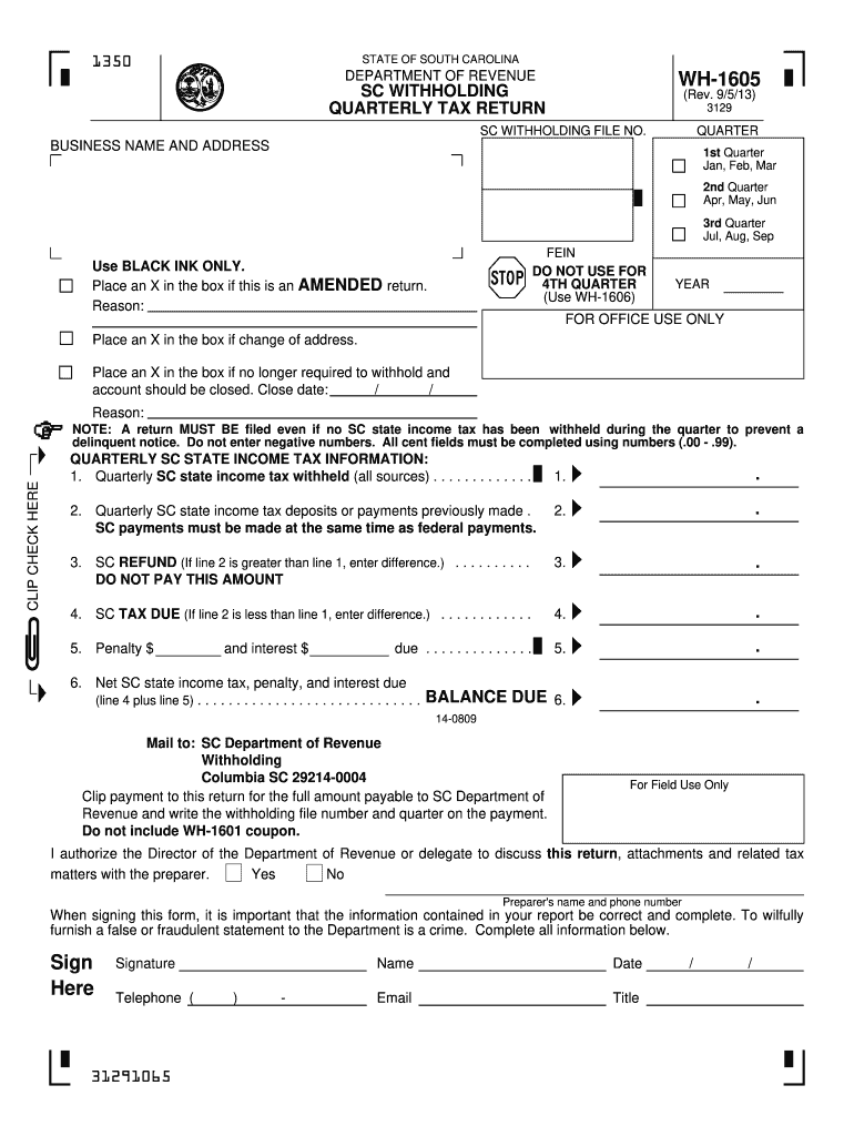 Get and Sign Wh 1605 Form 2019