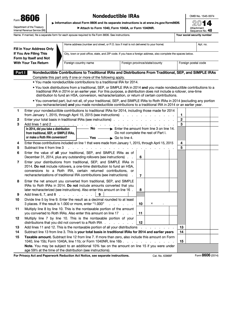  Form 8606 2014