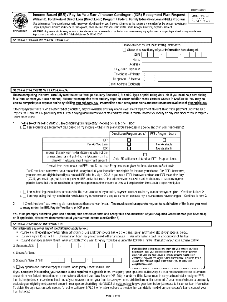Myfedloan Org Idrapp PDF  Form