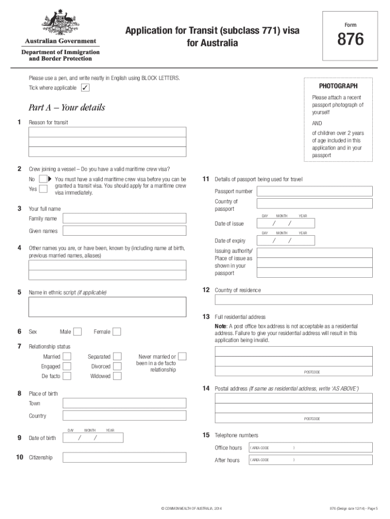  Application Transit Visa 2014-2024