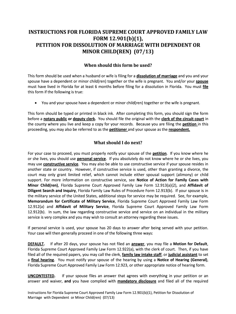 Petition Dissolution Form 2015
