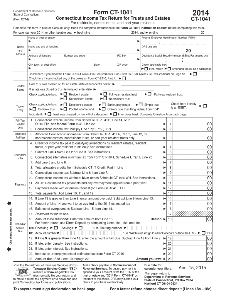  Form CT 1041ES 4 Form CT 1041ES 2019